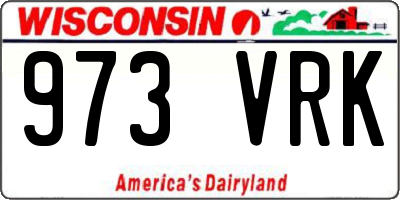 WI license plate 973VRK