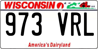 WI license plate 973VRL