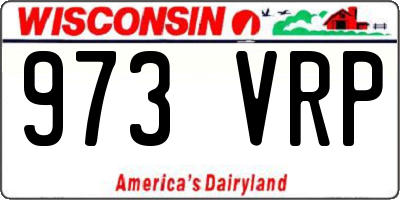 WI license plate 973VRP