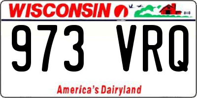WI license plate 973VRQ
