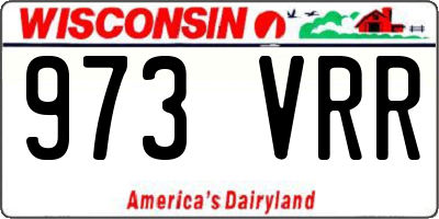WI license plate 973VRR