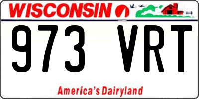 WI license plate 973VRT