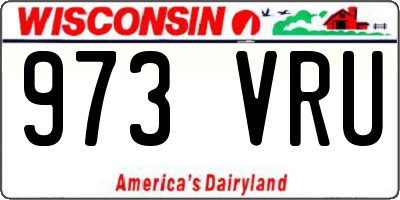 WI license plate 973VRU