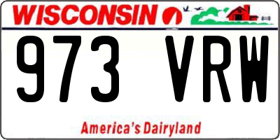 WI license plate 973VRW
