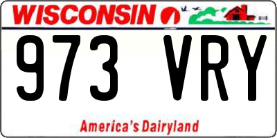 WI license plate 973VRY