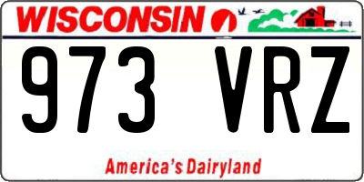 WI license plate 973VRZ