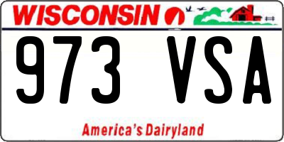 WI license plate 973VSA