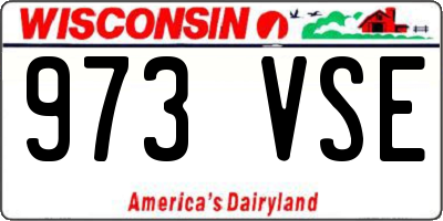 WI license plate 973VSE