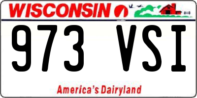 WI license plate 973VSI