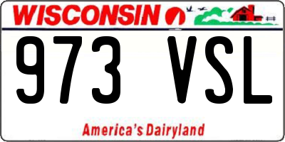 WI license plate 973VSL