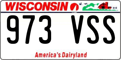 WI license plate 973VSS