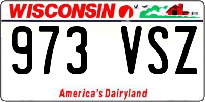 WI license plate 973VSZ