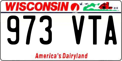 WI license plate 973VTA