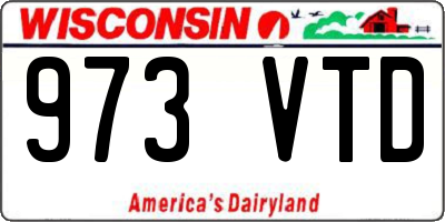 WI license plate 973VTD