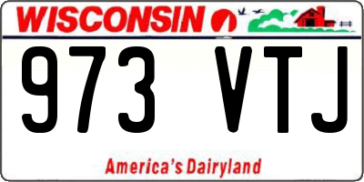 WI license plate 973VTJ