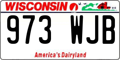 WI license plate 973WJB