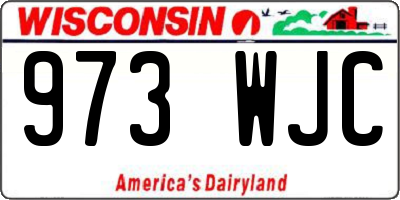 WI license plate 973WJC