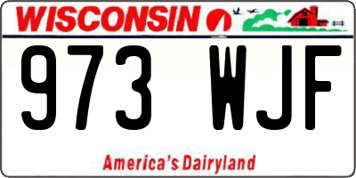 WI license plate 973WJF