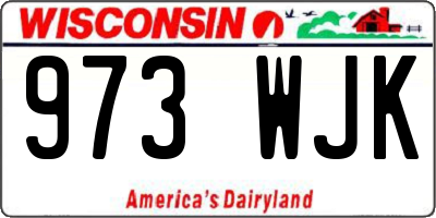 WI license plate 973WJK
