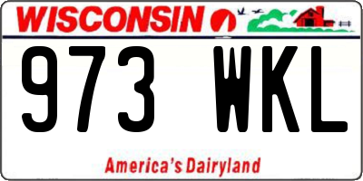 WI license plate 973WKL