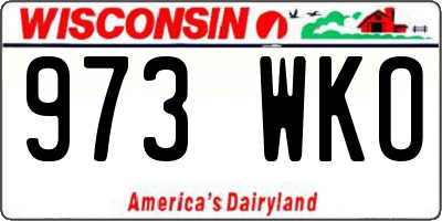 WI license plate 973WKO