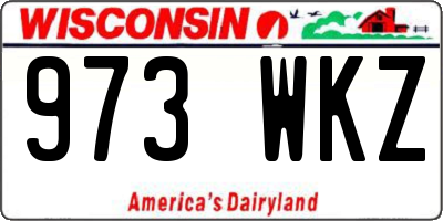 WI license plate 973WKZ