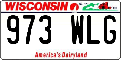 WI license plate 973WLG