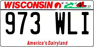 WI license plate 973WLI