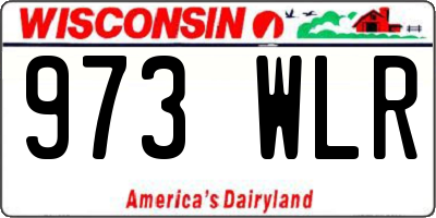 WI license plate 973WLR