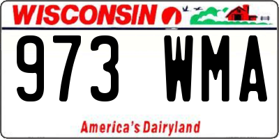 WI license plate 973WMA