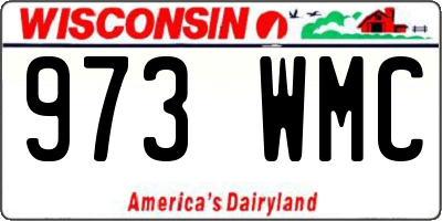 WI license plate 973WMC