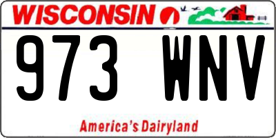 WI license plate 973WNV
