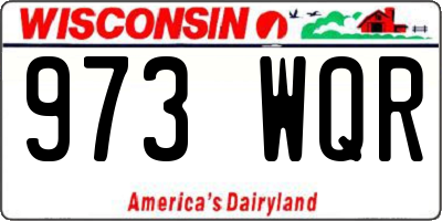 WI license plate 973WQR