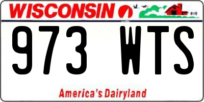 WI license plate 973WTS