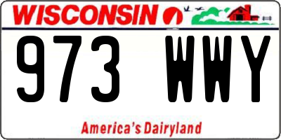 WI license plate 973WWY