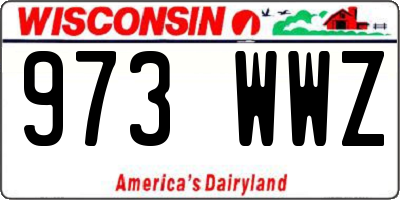 WI license plate 973WWZ