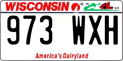 WI license plate 973WXH