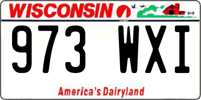 WI license plate 973WXI