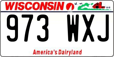 WI license plate 973WXJ