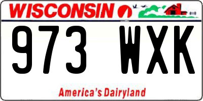 WI license plate 973WXK