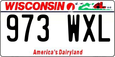 WI license plate 973WXL