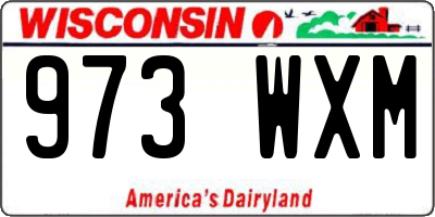 WI license plate 973WXM