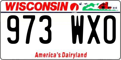 WI license plate 973WXO