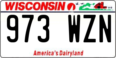 WI license plate 973WZN