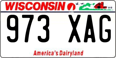 WI license plate 973XAG