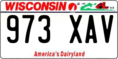 WI license plate 973XAV