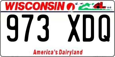 WI license plate 973XDQ