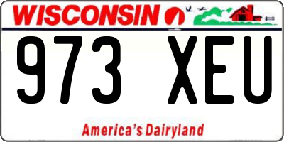 WI license plate 973XEU