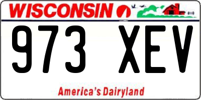 WI license plate 973XEV
