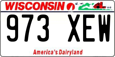 WI license plate 973XEW